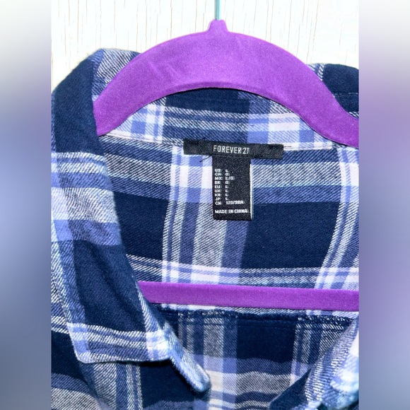 💙 Flannel Shirt “Let’s Run Away” by FOREVER 21💙 - Picture 9 of 10